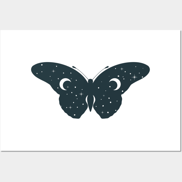 Hand Drawn Mystical butterfly Wall Art by Unestore